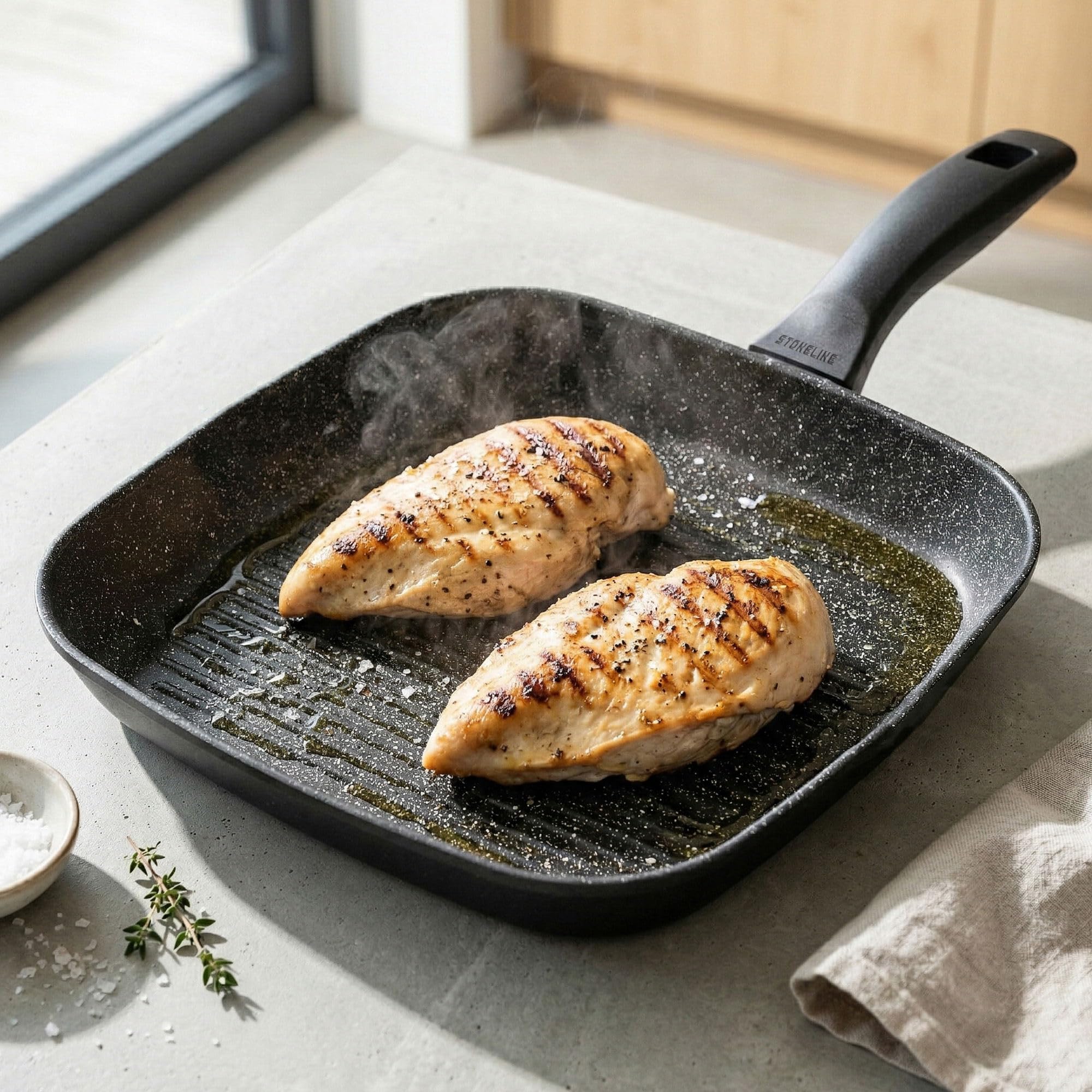 stoneline-grillpfanne-26-x-26-cm-aluguss-steakpfanne-induktion image 2
