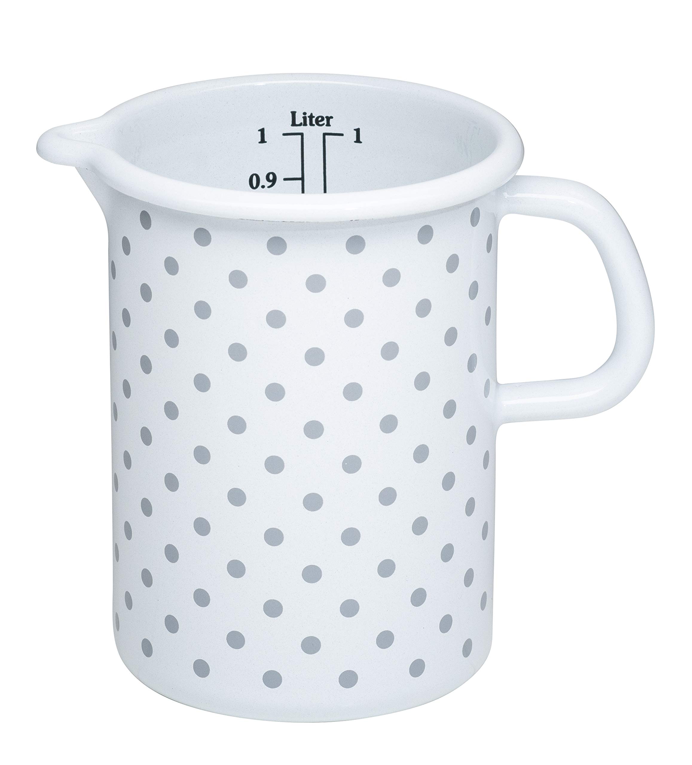 riess-k-chenma-emaille-grau-1-liter-mit-skala-messbecher image 1
