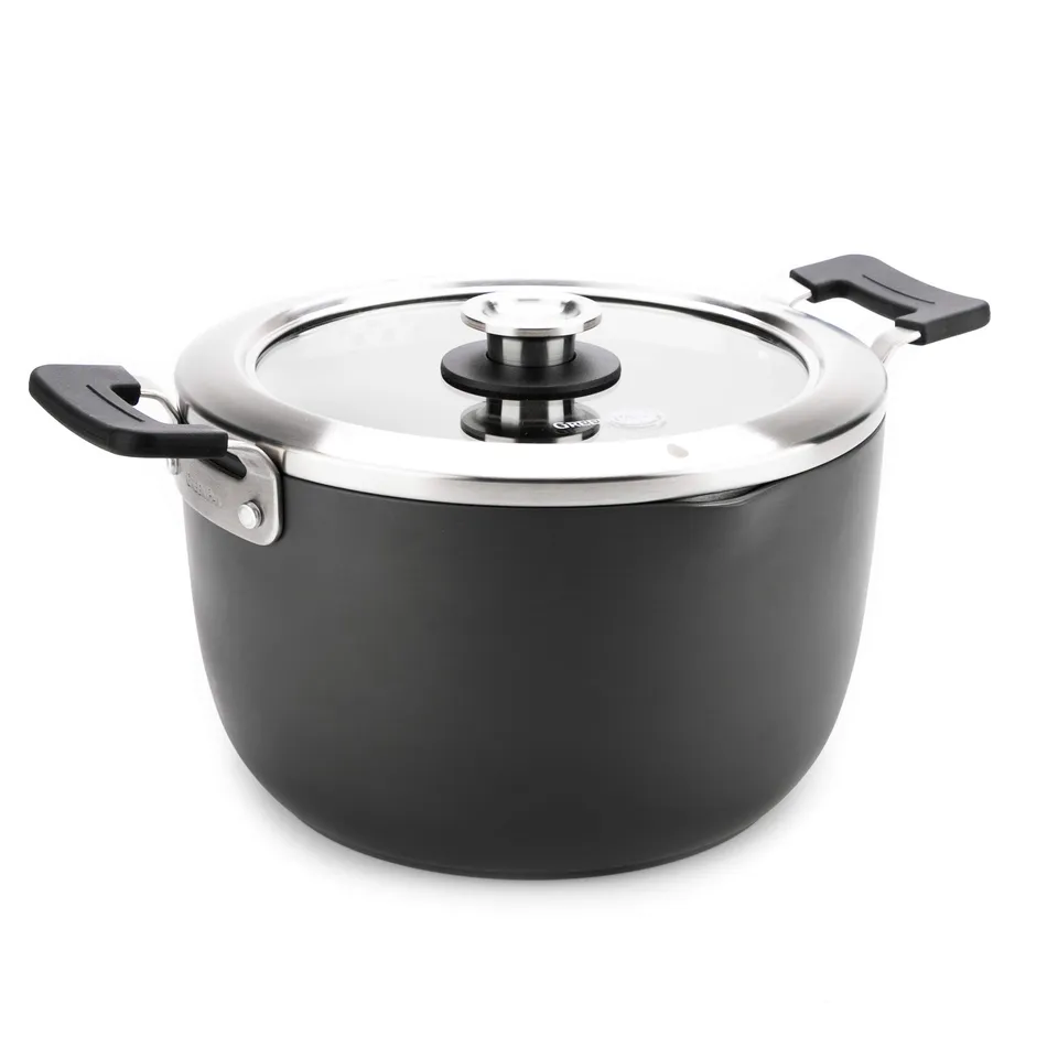 greenpan-levels-stielkasserolle-24-cm-6-8-liter-mit-siebdeckel-pfas-frei-grau image 1