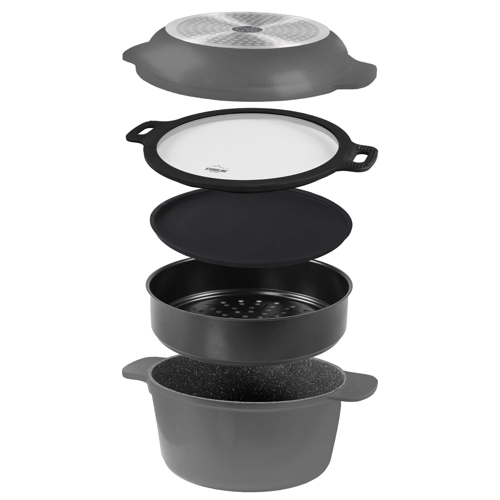 stoneline-9-in-1-kochgeschirr-und-back-set-5-tlg-mit-deckeln image 1
