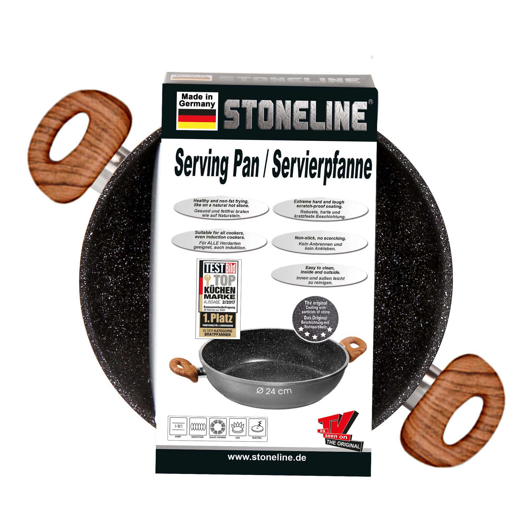 stoneline-servierpfanne-24-cm-made-in-germany-holzoptik-induktion image 6