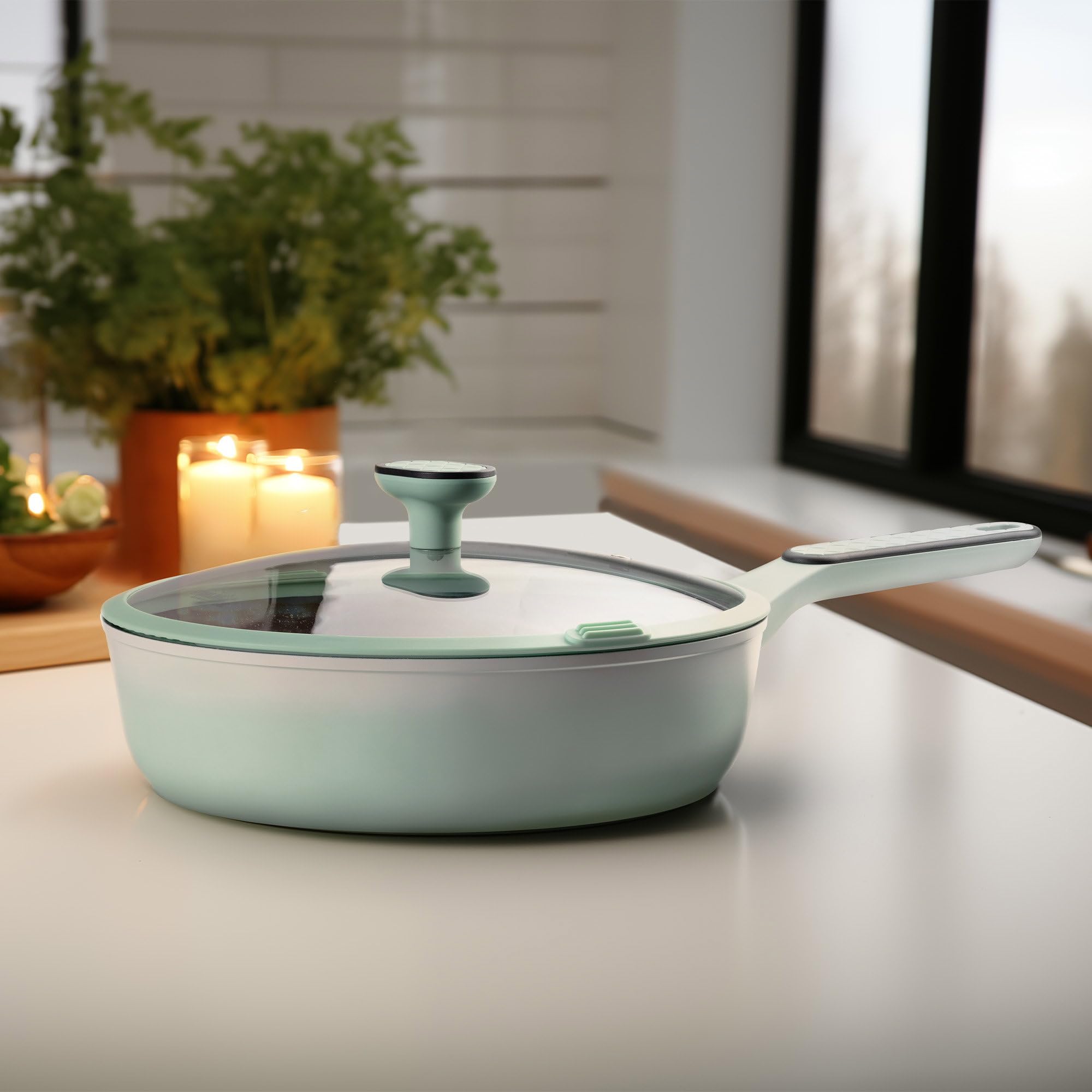 stoneline-schmorpfanne-28-cm-4-1-l-mit-glasdeckel-induktion-steinpartikel-mint image 3