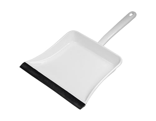 riess-staubschaufel-mit-gummilippe-classic-weiss-40-cm-emaille-kehrschaufel image 2