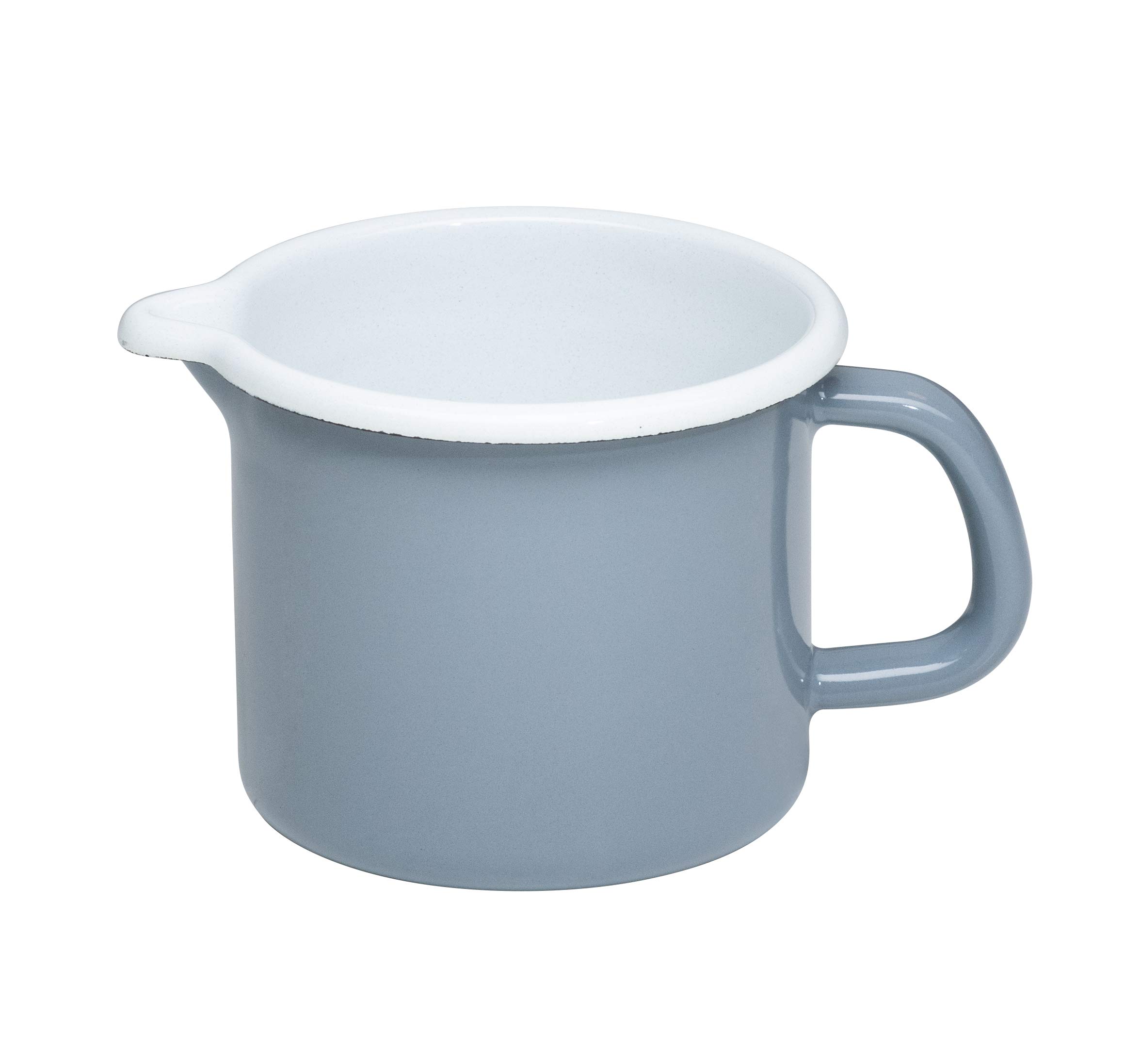 riess-pure-grey-schnabeltopf-10-cm-0-8-liter-mit-deckel-und-henkel-emaille image 1