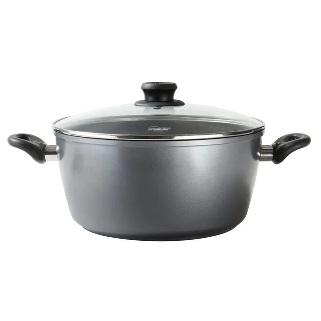 stoneline-classic-xxxl-aluguss-kochtopf-32-cm-10-6-l-mit-glasdeckel-grau image 1