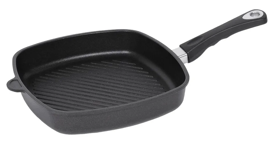 amt-gastroguss-eckpfanne-28-x-28-cm-mit-grillboden-lotan-antihaft image 1