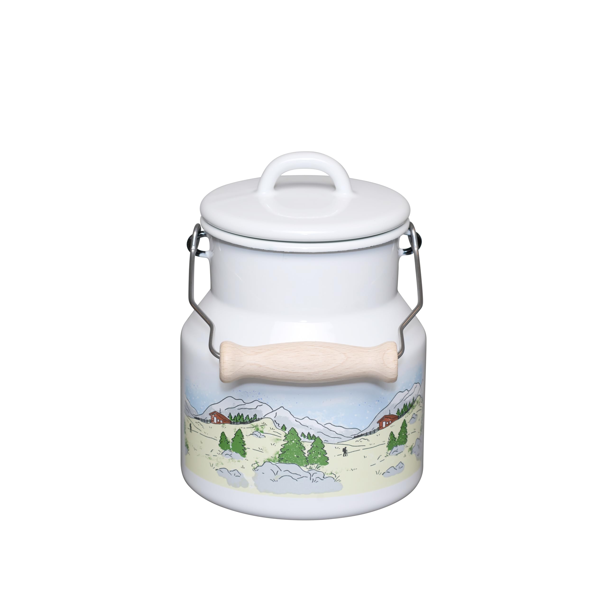 riess-classic-wei-emaille-milchkanne-1-5-liter-mit-deckel-und-holzgriff image 3