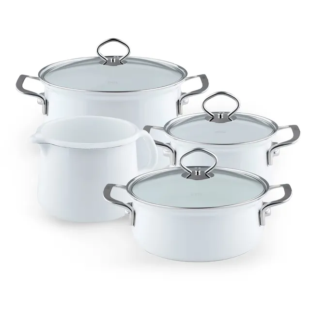 riess-nouvelle-arcticweiss-familien-set-emaille-t-pfe-5-teilig-12-20-cm image 1
