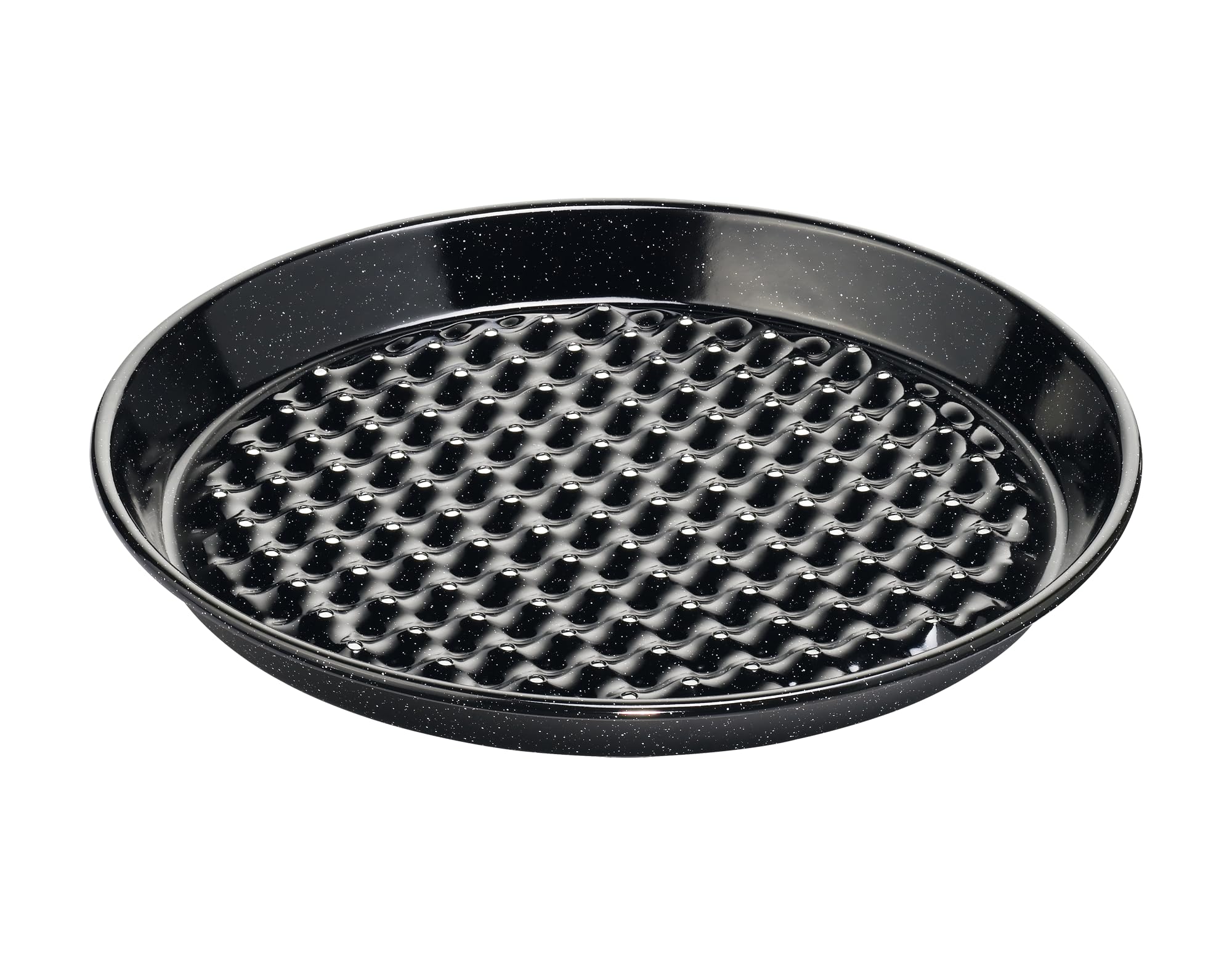 riess-classic-grilltasse-rund-32-cm-schwarz-emaille-grillpfanne-gelocht image 1