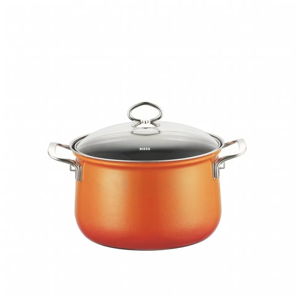 riess-nouvelle-corall-stieltopf-mit-glasdeckel-18-cm-2-5-l-kastanienbraun-emaill image 1
