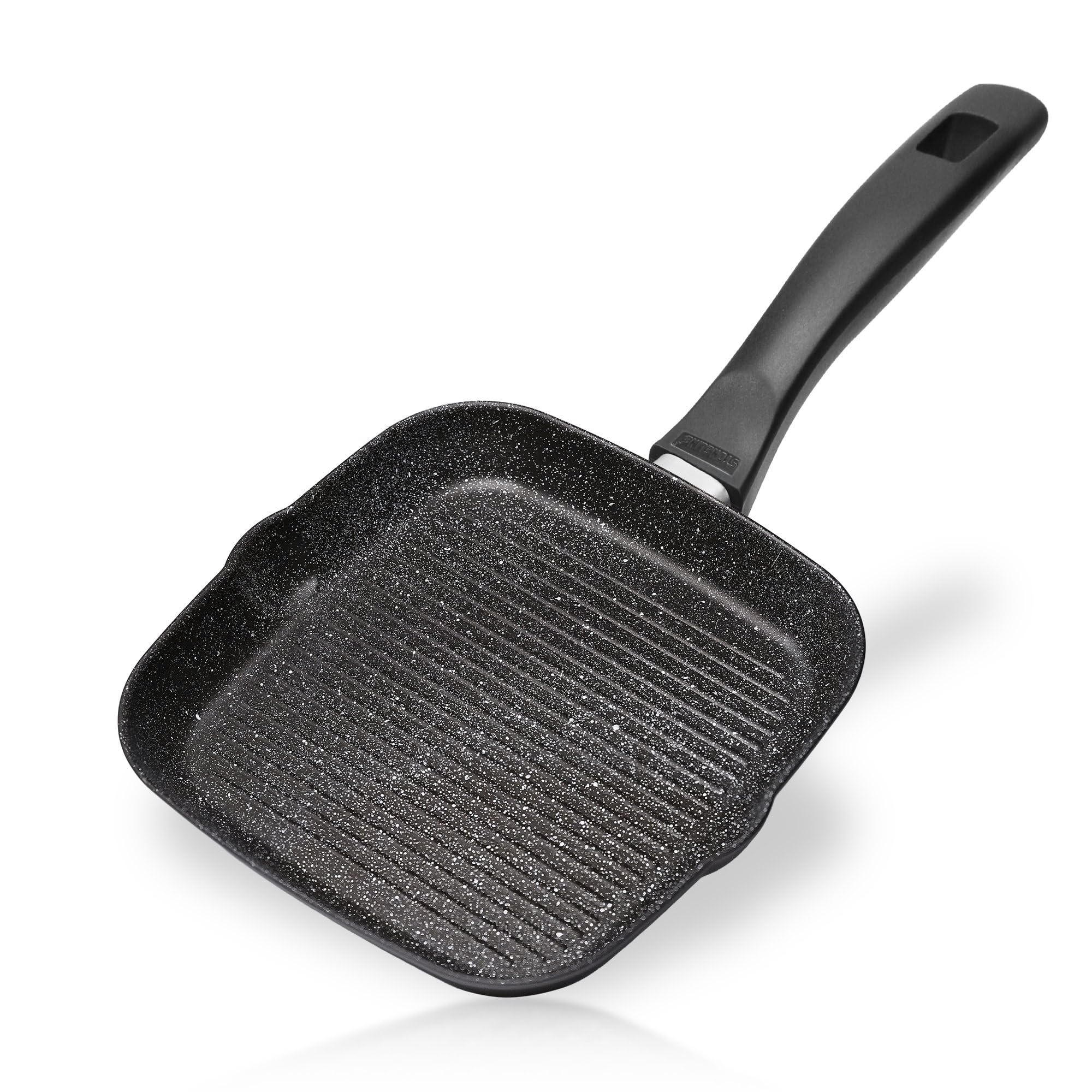 stoneline-grillpfanne-16-x-16-cm-aluguss-antihaft-mit-steinpartikeln-kleine-stea image 1