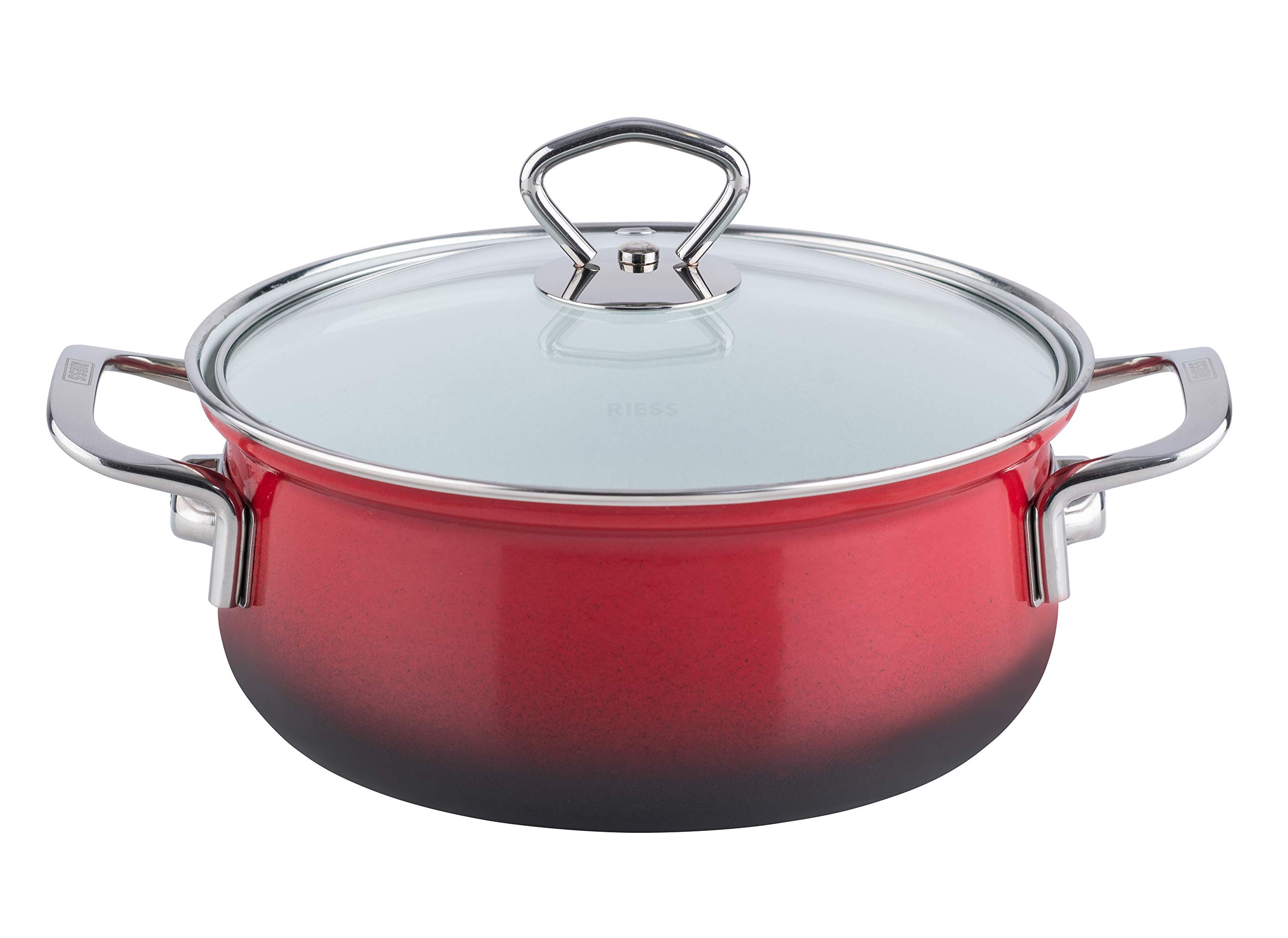 riess-nouvelle-brombeer-kasserolle-20-cm-2-liter-mit-glasdeckel-emaille image 1