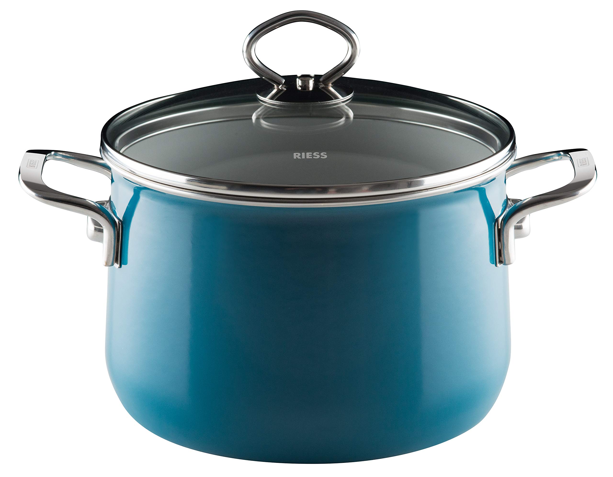 riess-nouvelle-emaille-stielkasserolle-16-cm-1-3-liter-aquamarinblau-mit-glasdec image 3