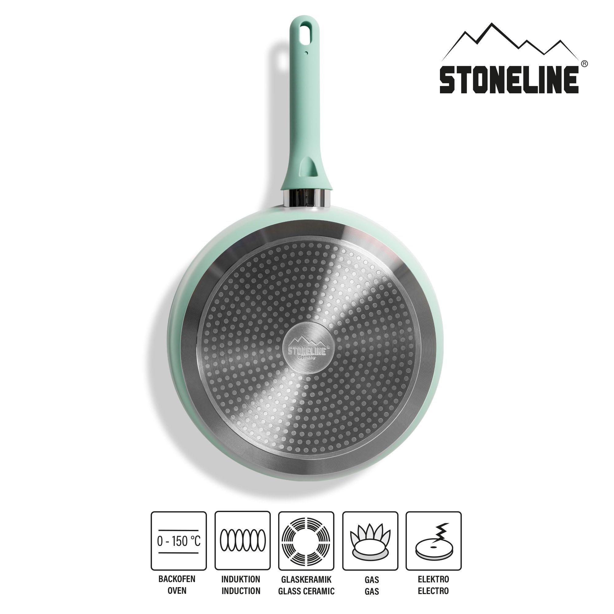 stoneline-schmorpfanne-28-cm-4-1-l-mit-glasdeckel-induktion-steinpartikel-mint image 2