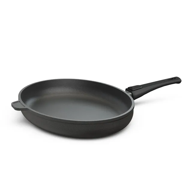 hoffmann-germany-schnitzelpfanne-fischpfanne-oval-38x28-cm-aluguss image 1