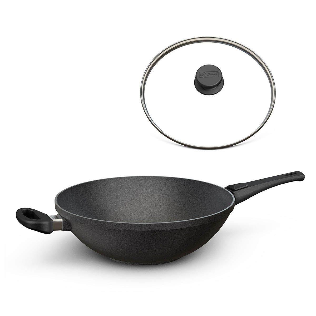 hoffmann-germany-klassik-wokpfanne-32-cm-aluguss-deckel-optional image 2