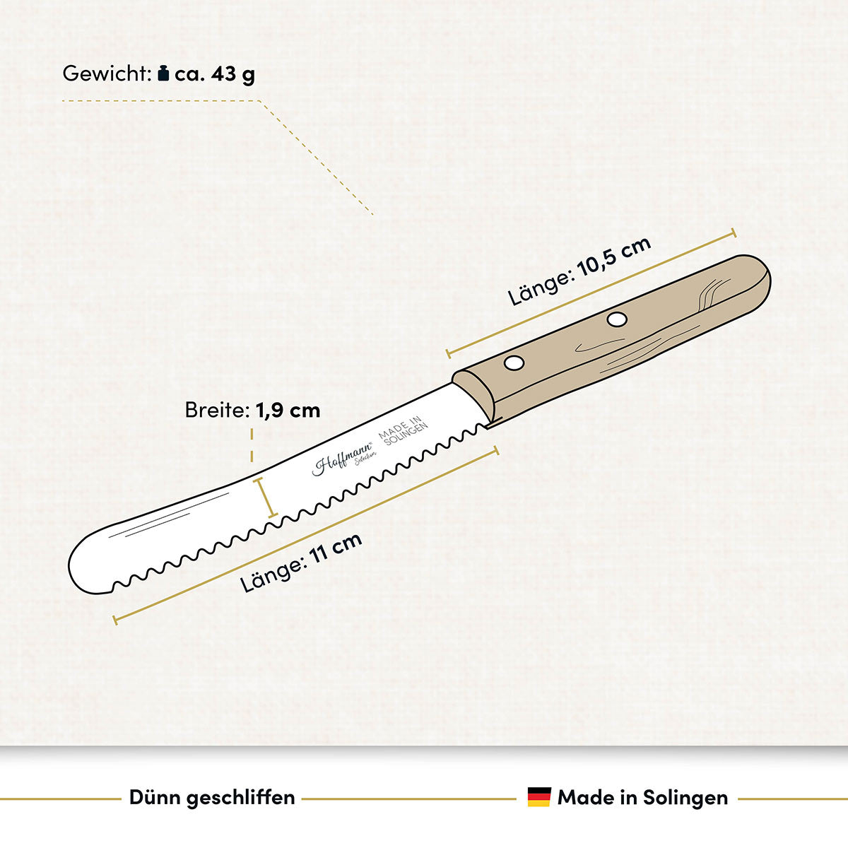 hoffmann-germany-buckelmesser-streichmesser-wellenschliff-solingen image 3