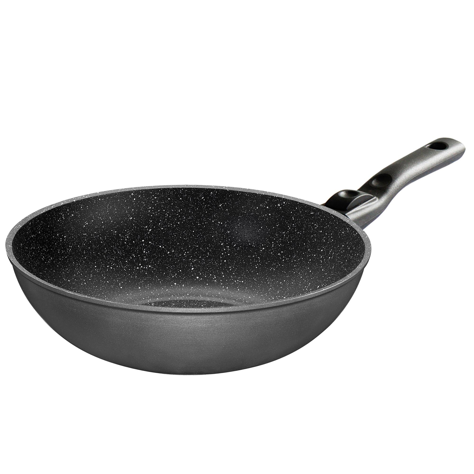 stoneline-flex-made-in-germany-wok-30-cm-4-3-l-mit-abnehmbarem-griff-steinpartik image 1