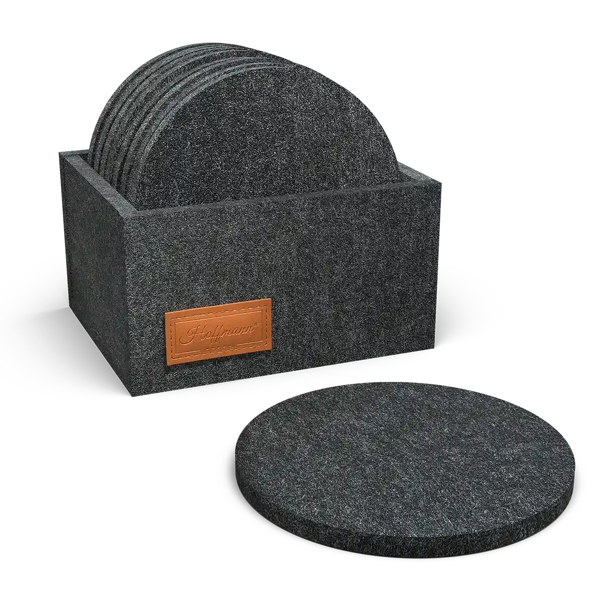 hoffmann-germany-untersetzer-10-cm-10-st-ck-dunkelgrau-mit-box image 1