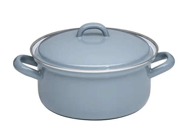 riess-pure-grey-kasserolle-mit-deckel-16-cm-1-1-liter-emaille image 1