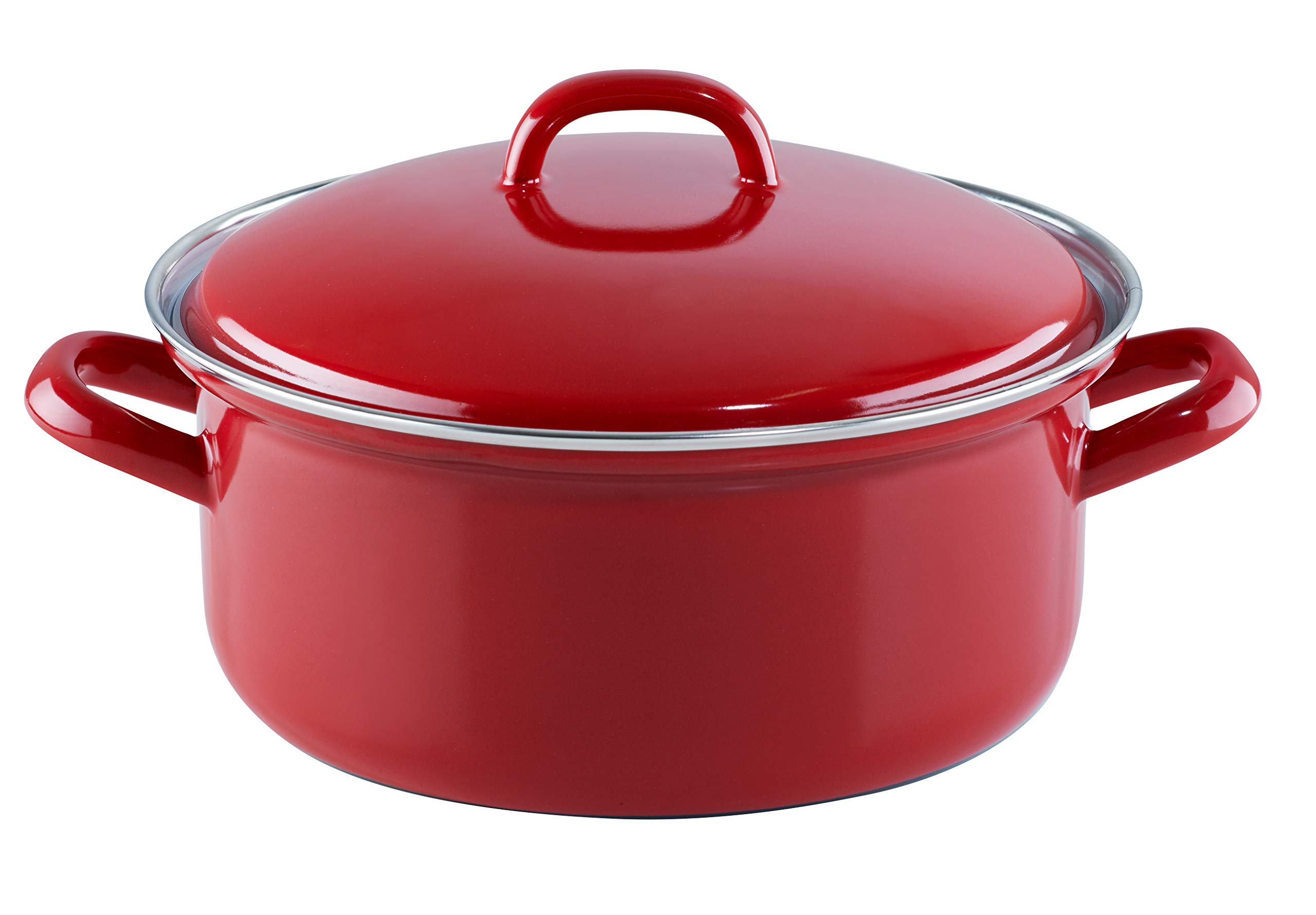 riess-0128-020-kasserolle-mit-deckel-16-cm-1-liter-ceramic-glas-red-emaille-rot- image 1