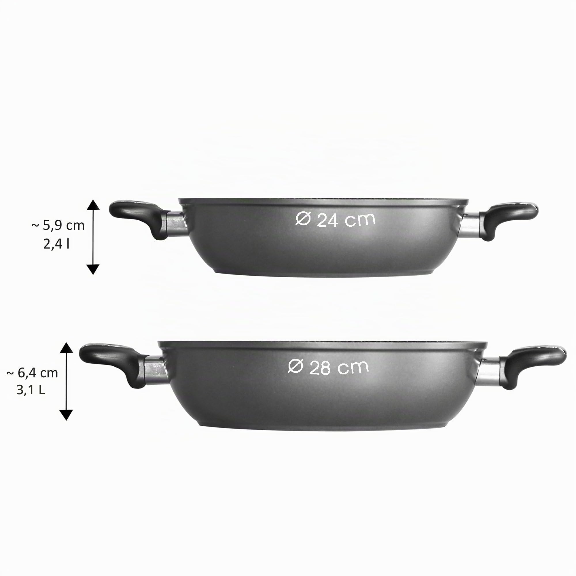 stoneline-gourmundo-servierpfanne-28-cm-3-1-l-antihaft-mit-steinpartikeln image 4