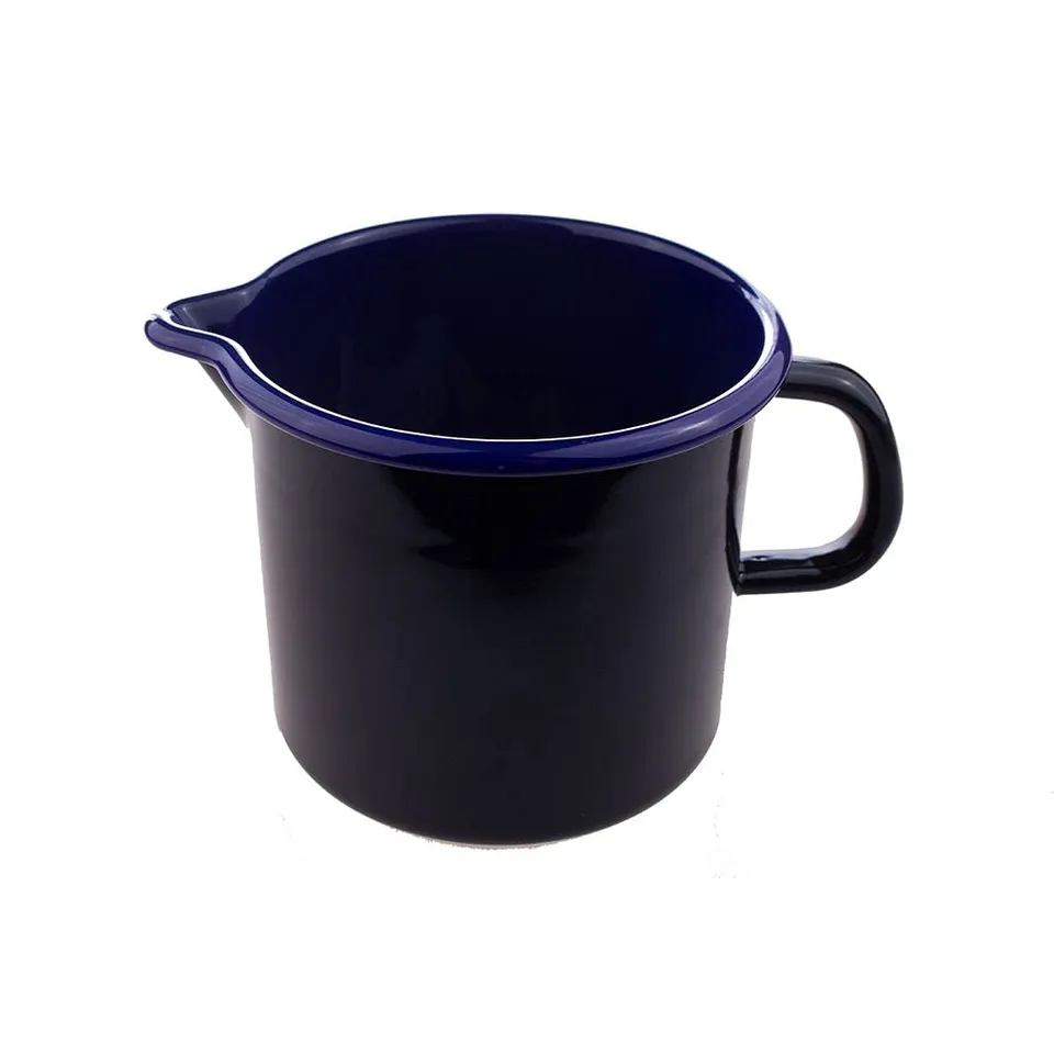 riess-schnabeltopf-12-cm-hotel-profi-schwarz-emaille-1-0-liter-mit-deckel image 1