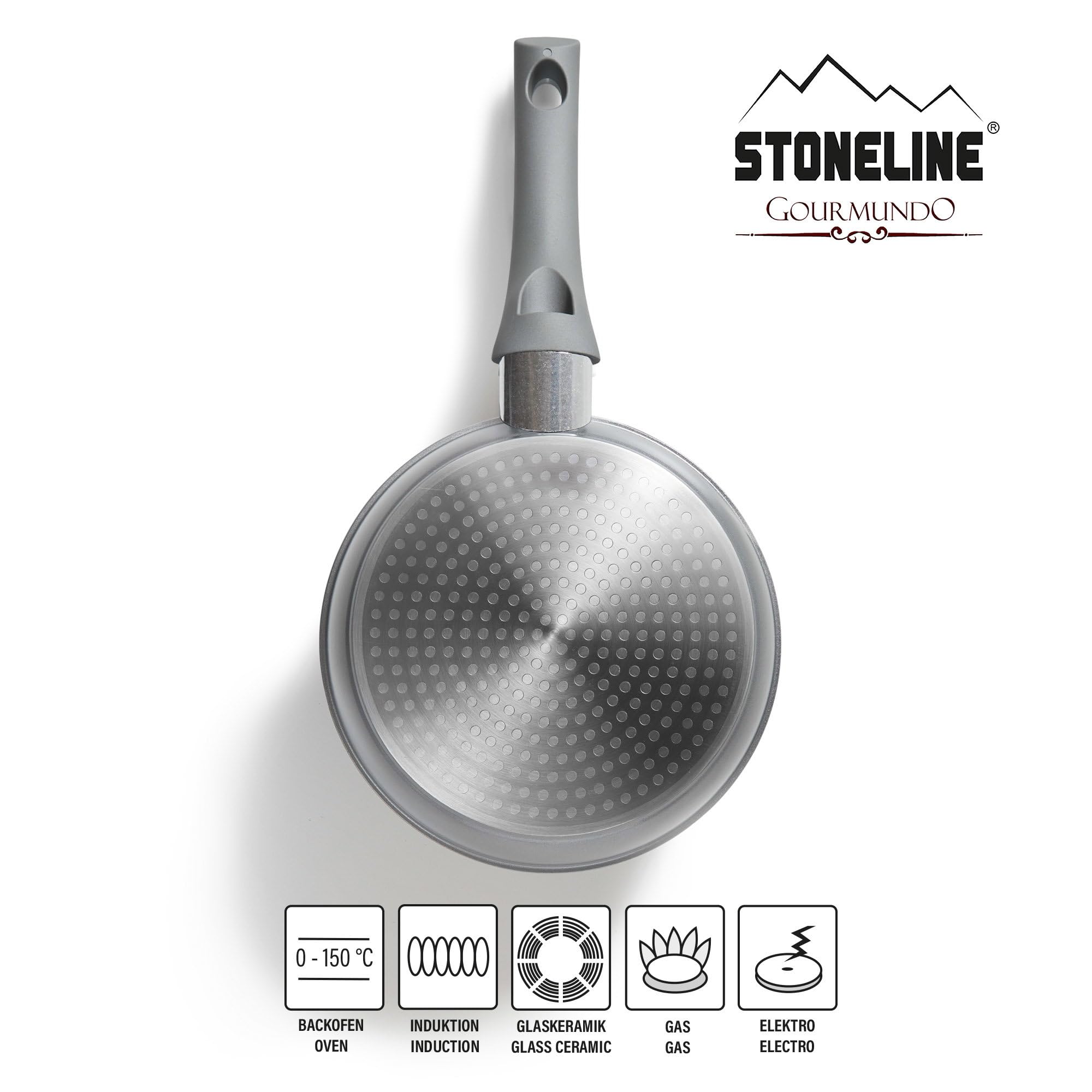 stoneline-gourmundo-bratpfanne-18-cm-antihaft-mit-steinpartikeln-grau image 2