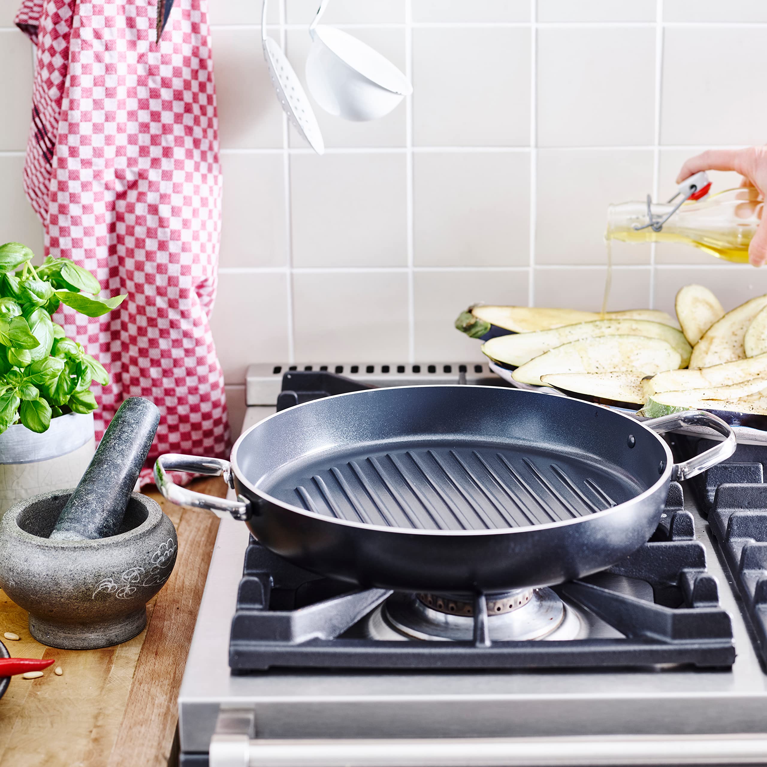 greenpan-essentials-grillpfanne-rund-28-cm-schwarz-pfas-frei-keramik image 7