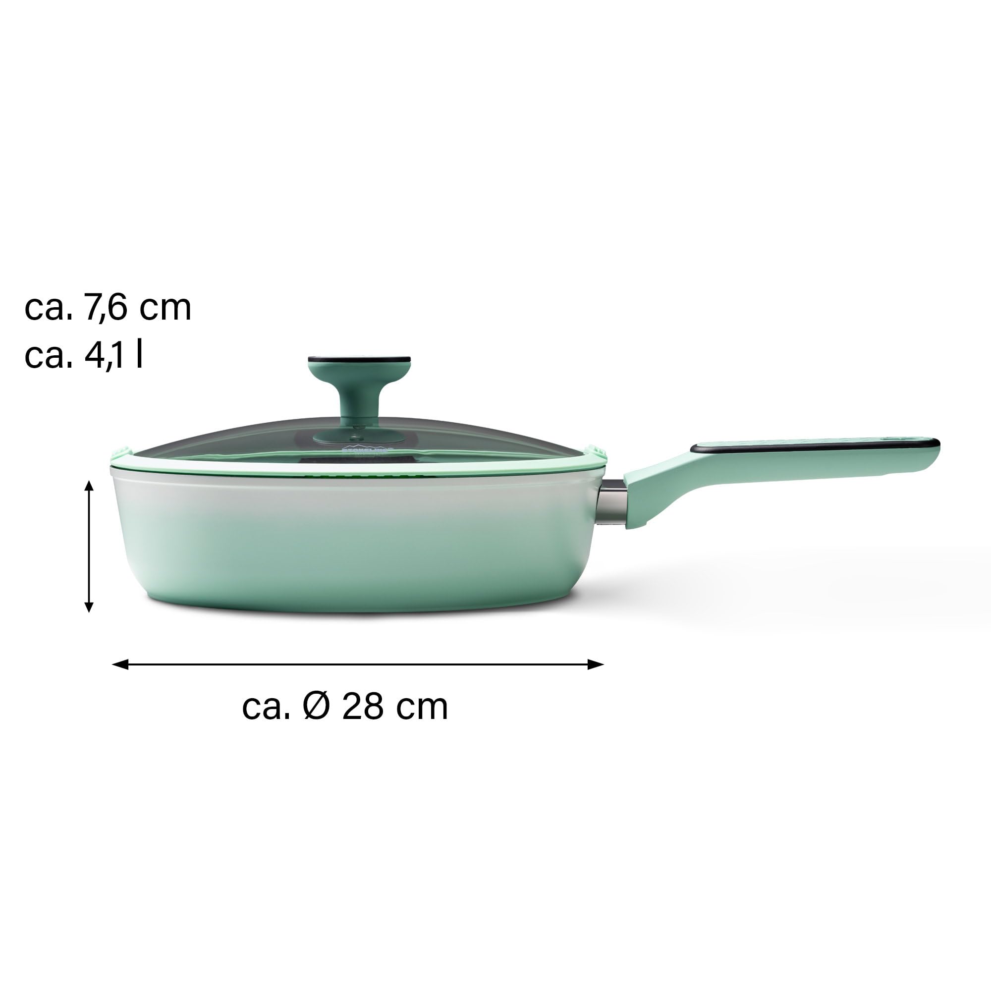 stoneline-schmorpfanne-28-cm-4-1-l-mit-glasdeckel-induktion-steinpartikel-mint image 6