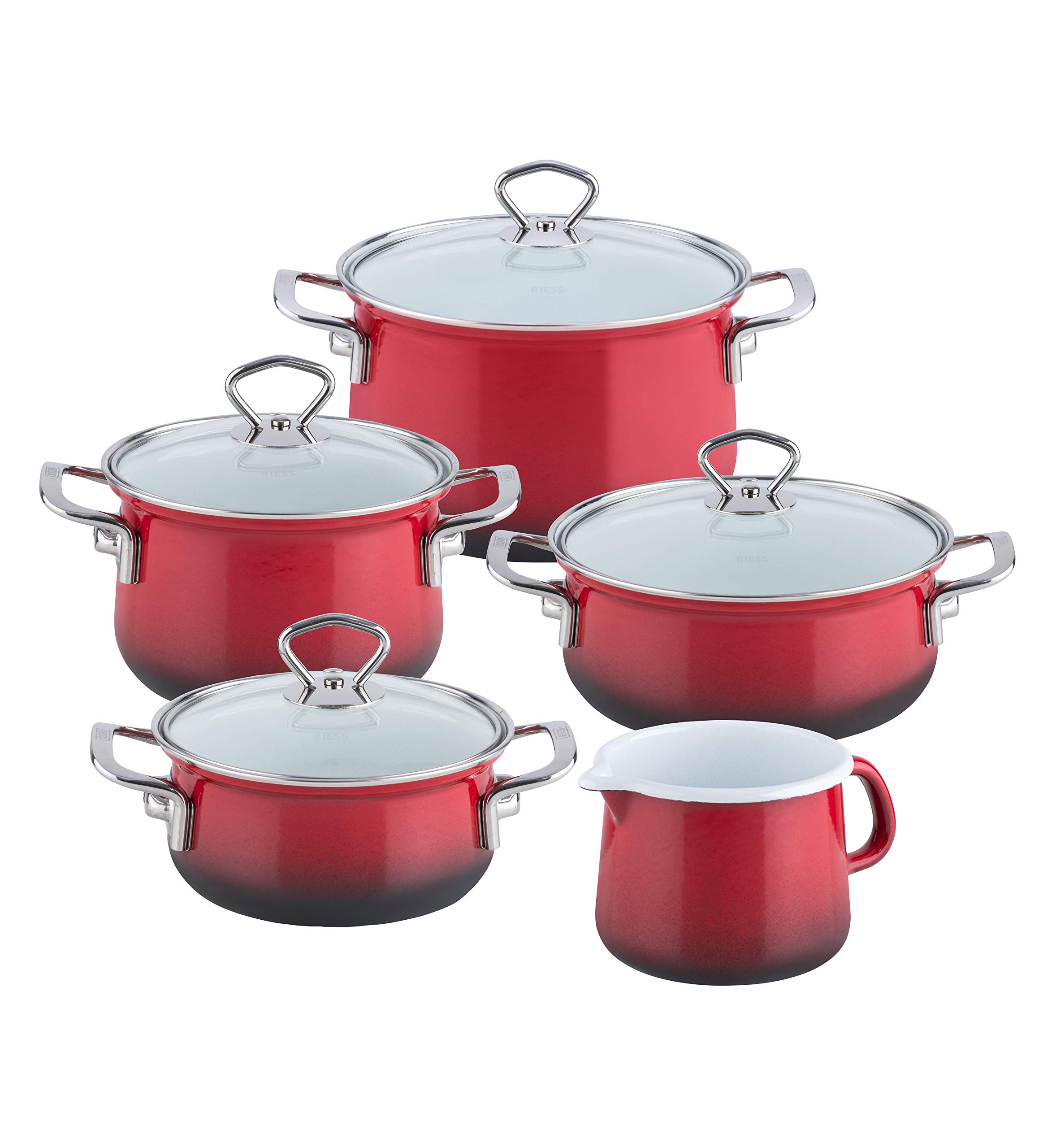 riess-nouvelle-brombeer-familienset-5-teilig-emaille-fleischtopf-kasserolle-schn image 1
