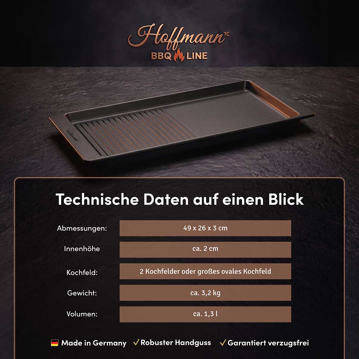 hoffmann-germany-kombi-grillplatte-bbq-line-pfas-frei-aluguss image 7