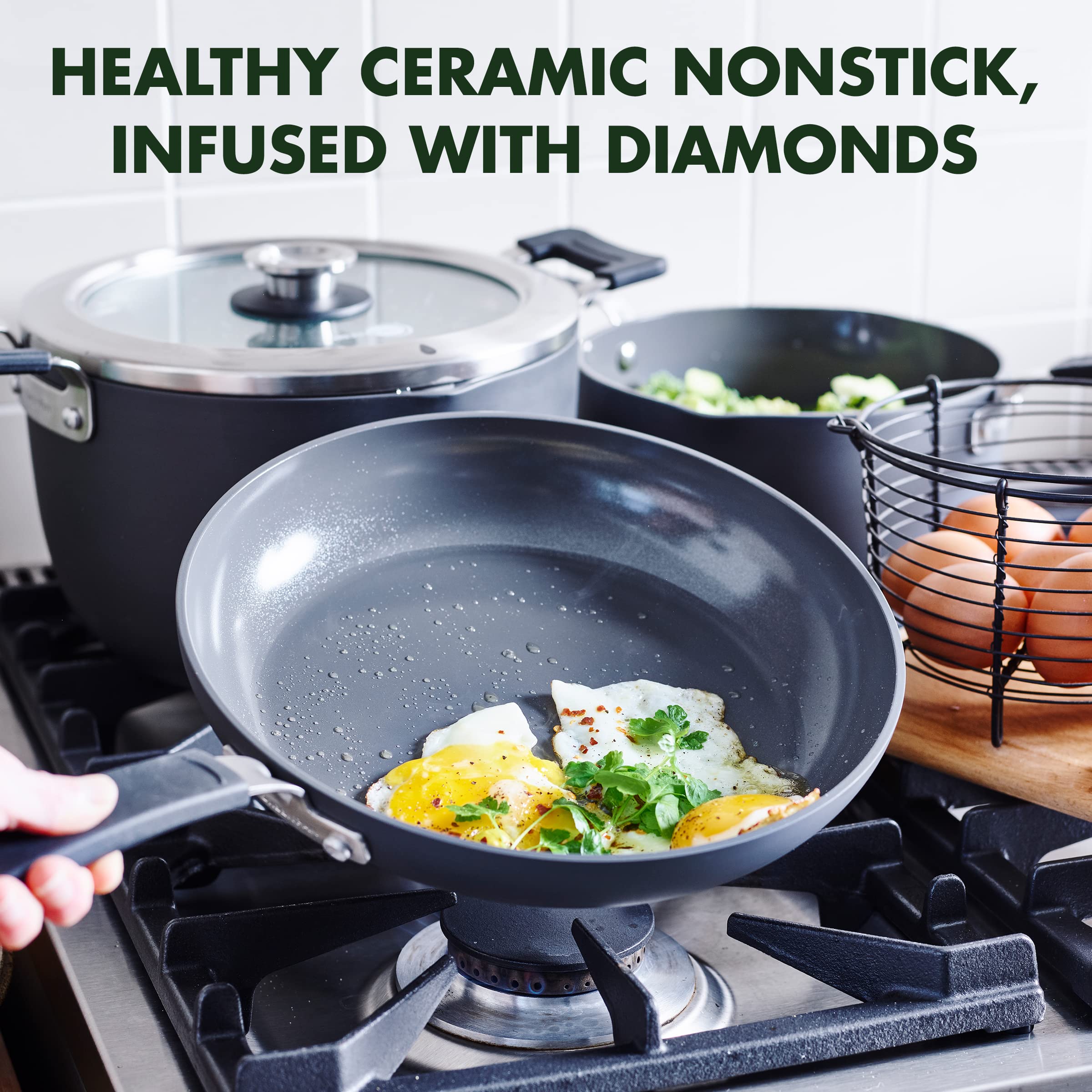 greenpan-levels-kochgeschirr-set-6-teilig-grau-pfas-frei-stapelbar image 2