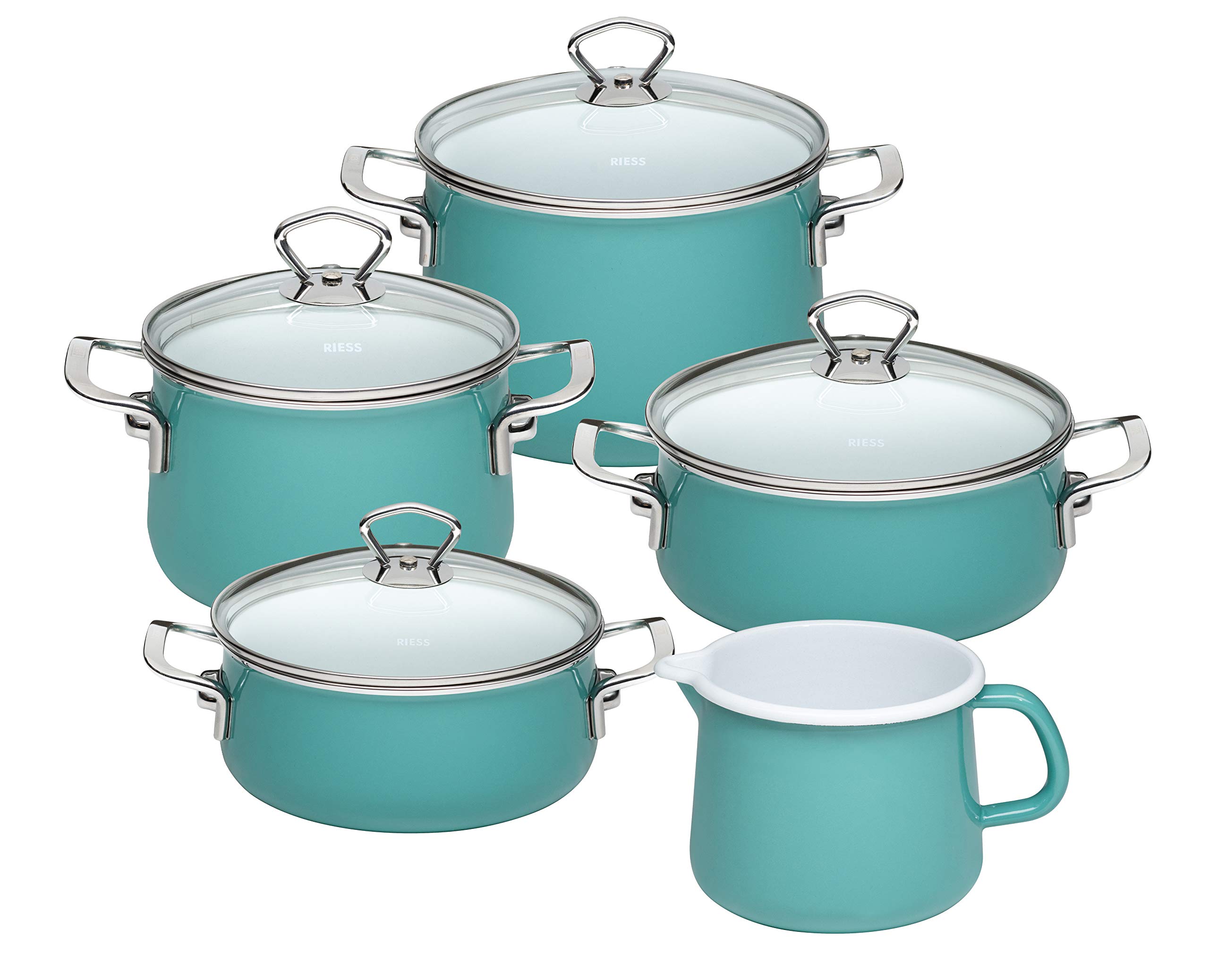 riess-nouvelle-familien-set-5-teilig-nature-green-medium-extra-stark-emaille image 1