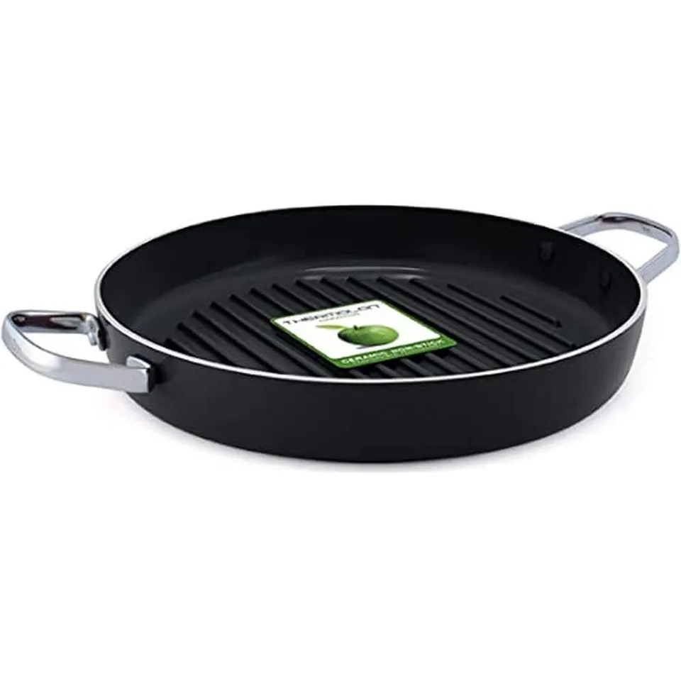 greenpan-essentials-grillpfanne-rund-28-cm-schwarz-pfas-frei-keramik image 1