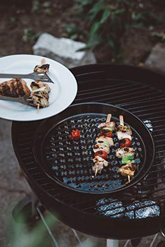 riess-classic-grilltasse-rund-32-cm-schwarz-emaille-grillpfanne-gelocht image 6