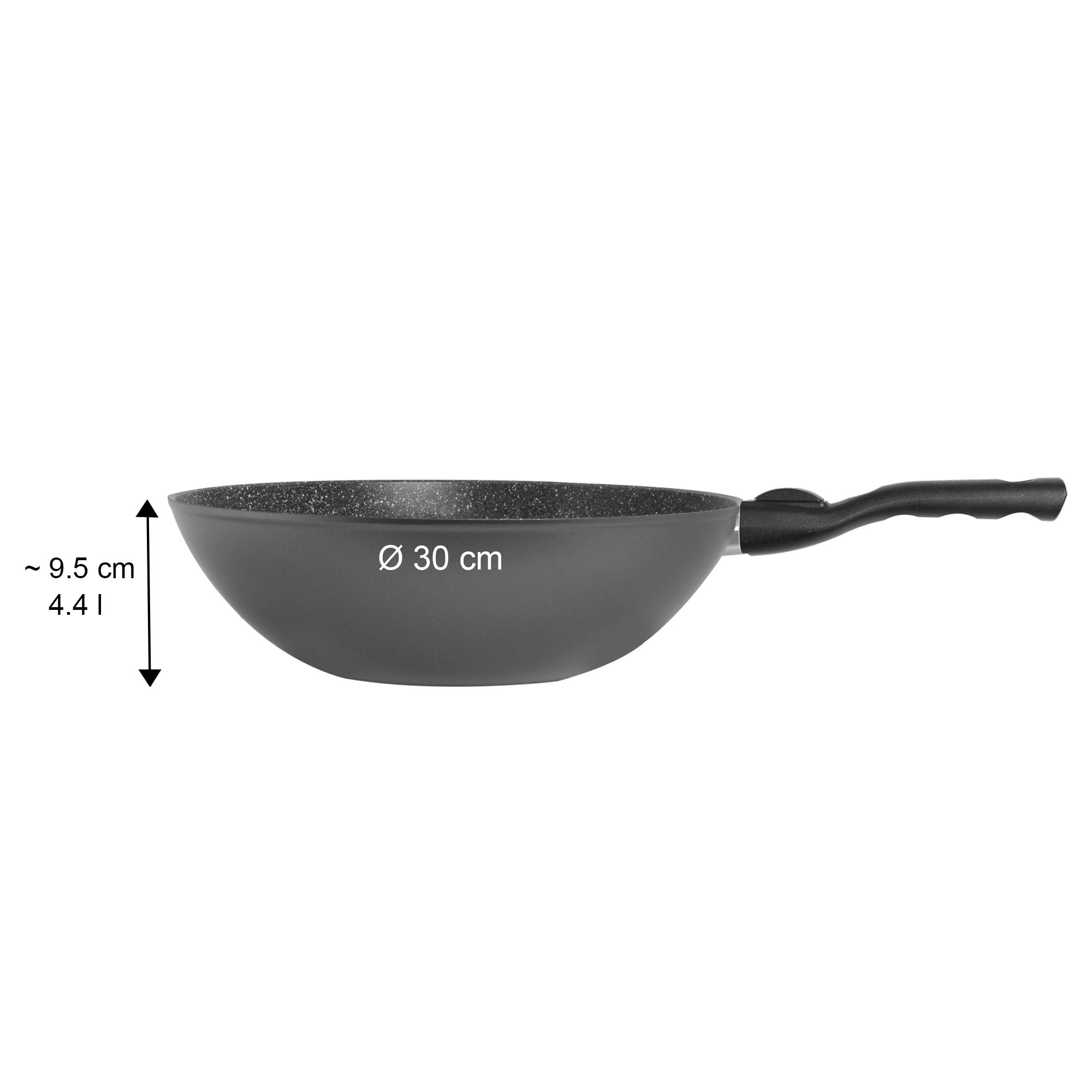 stoneline-flex-made-in-germany-wok-30-cm-4-3-l-mit-abnehmbarem-griff-steinpartik image 4