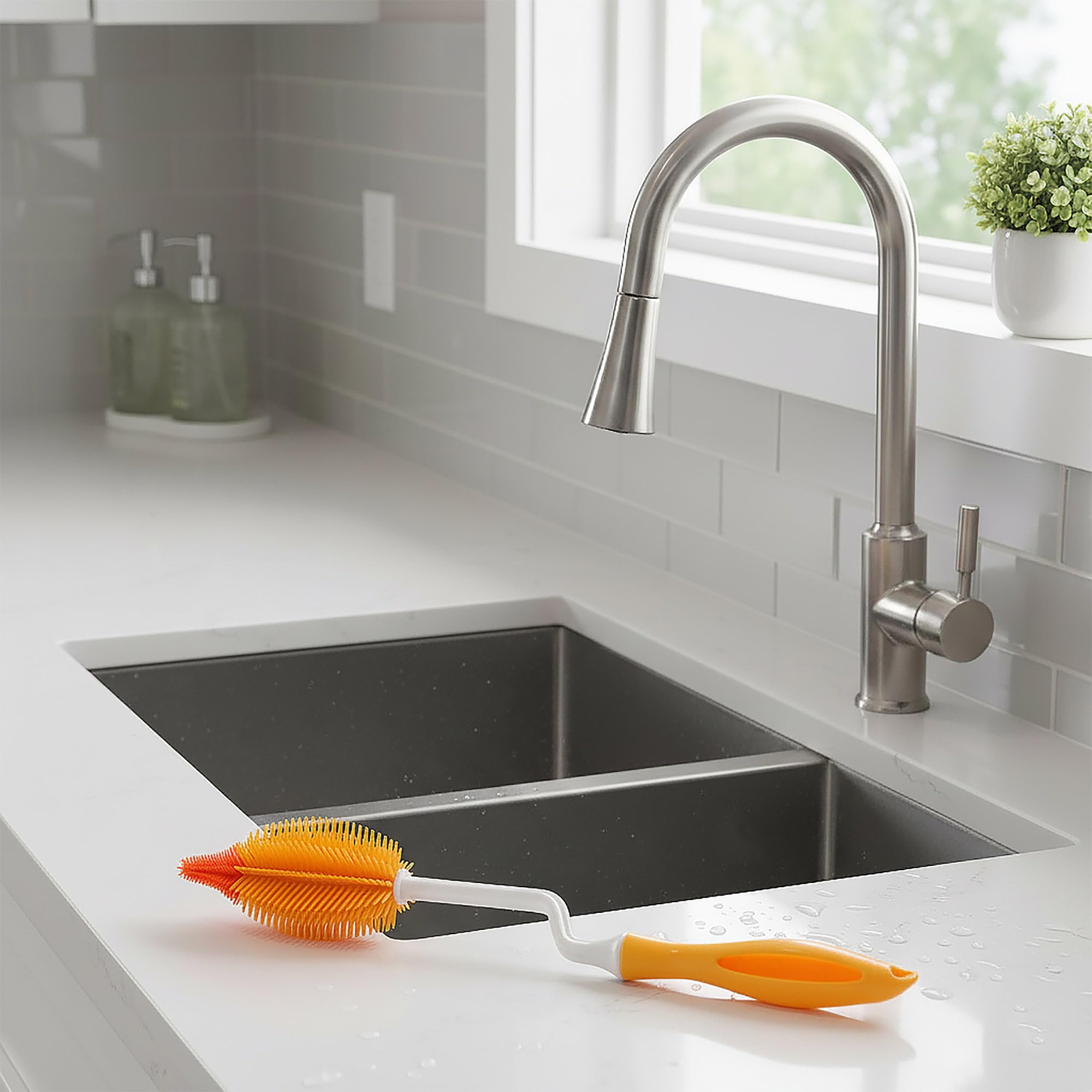 stoneline-silikon-flaschenb-rste-35-cm-360-gelb-f-r-flaschen-und-gl-ser image 2