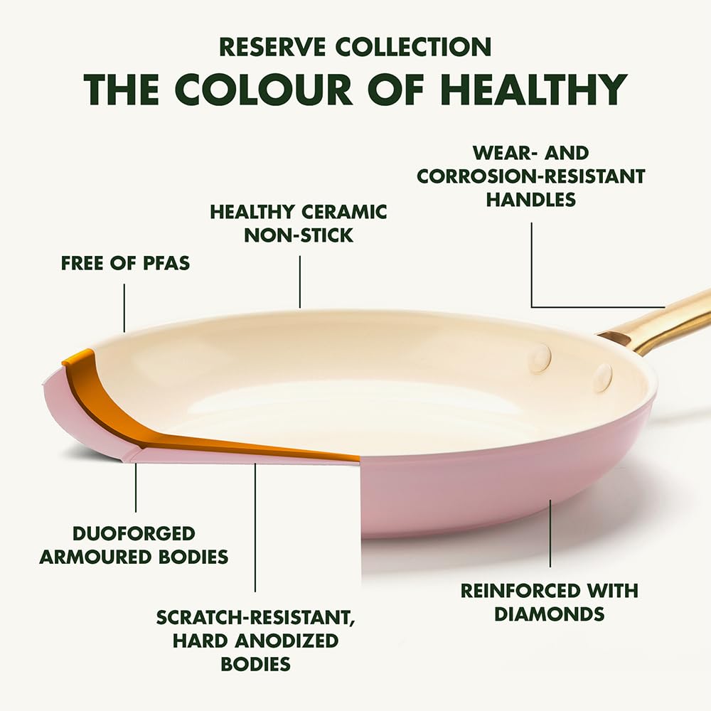 greenpan-reserve-10-teiliges-kochgeschirr-set-harteloxiert-keramik-rosa-goldgrif image 5