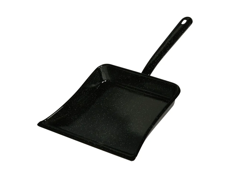 riess-classic-spezialartikel-staubschaufel-emaille-schwarz-kehrblech image 1