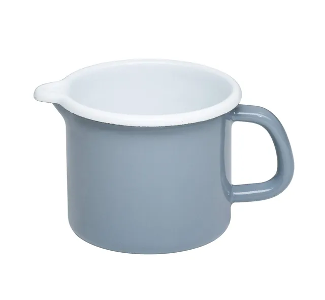 riess-pure-grey-schnabeltopf-10-cm-0-8-liter-mit-deckel-und-henkel-emaille image 1