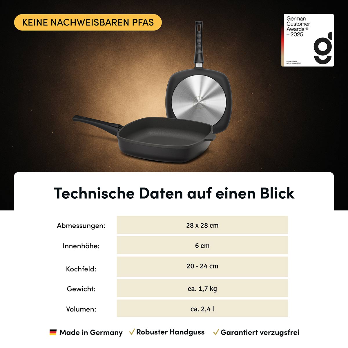 hoffmann-germany-stoniq-viereckpfanne-pfas-frei-eckige-aluguss-pfanne-20x20-bis- image 4