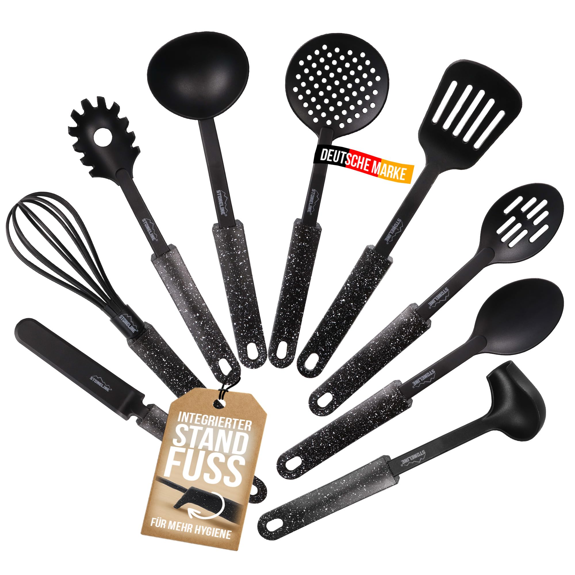 stoneline-k-chenhelfer-set-9-teilig-nylon-schwarz-mit-st-tze image 1