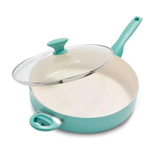 greenpan-rio-schmorpfanne-30-cm-4-8-l-mit-deckel-keramik-antihaft-t-rkis-cr-me image 1