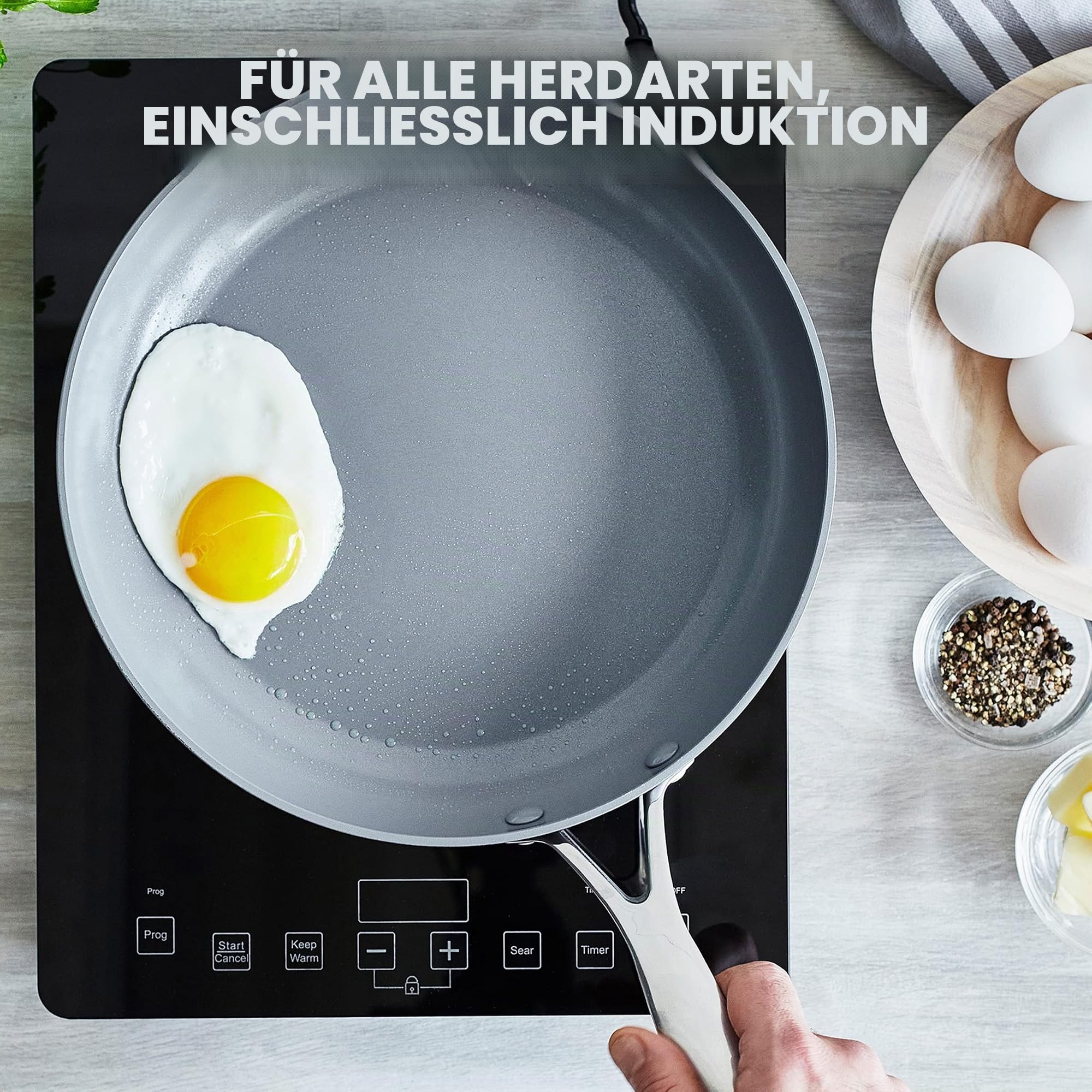 greenpan-valencia-pro-bratpfanne-26-cm-harteloxiert-keramik-antihaft-grau image 7