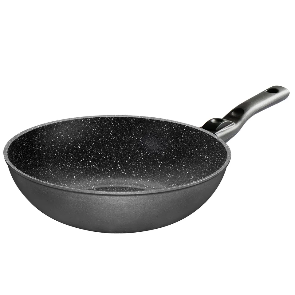 stoneline-flex-made-in-germany-wok-30-cm-4-3-l-mit-abnehmbarem-griff-steinpartik image 1
