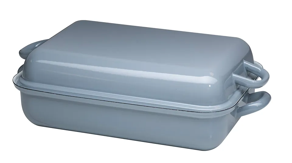 riess-0105-065-bratpfanne-mit-deckel-37-26-classic-pure-grey-emaille-37-x-26-cm image 1