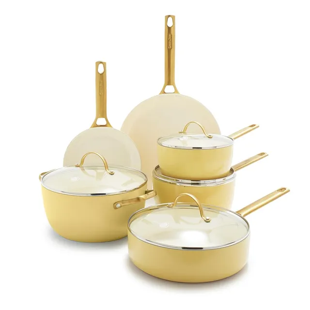 greenpan-reserve-10-teiliges-kochgeschirr-set-keramik-pfas-frei-sunshine-gelb image 1