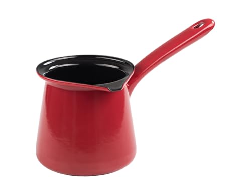 riess-kaffeekocher-0-75-l-classic-color-rot-emaille-milchtopf-11-cm-induktionsge image 2