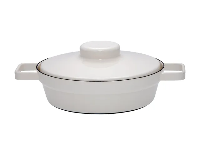 riess-aromapots-pfanne-mit-deckel-24-cm-light-grey-emaille image 1